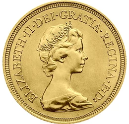 Angyal a brit trónon, 1 sovereign, arany, Nagy-Britannia, 1974-1984
