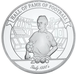 „Piso” kapitány az olaszok bálványa, 2000 shilling, ezüst, Uganda, 2006