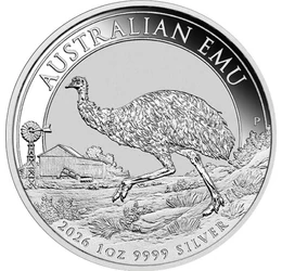 1 dollár, Emu, , tisztaság, Ag 9999, 31,1 g, Ausztrália, 2026