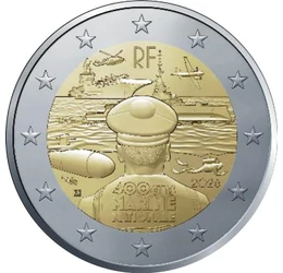 2 euró, Francia tengerész, hadieszközök, , CuNi, 8,52 g, Franciaország, 2026