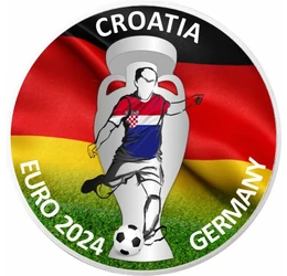 Labdarúgó EB - Horvátország, 10 euró, ezüst