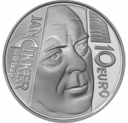 10 euro, Ján Cikker, Ag, bu, 2011 Szlovákia