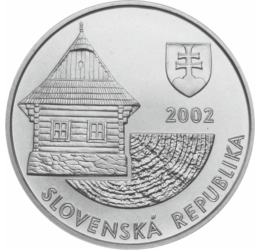 200 koron,Vlkolínec fatemplom,UNESCO Szlovákia