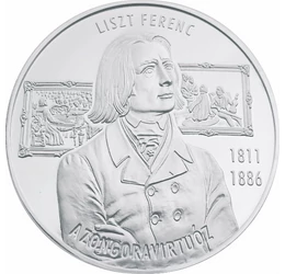 Liszt Ferenc - A zongoravirtuóz, ezüstözött érem