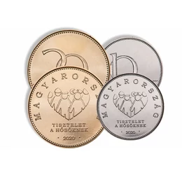 10, 20 forint, Forgalmi emlékérmék &amp;quot;Tisztelet a hősöknek&amp;quot; felirattal, réz-nikkel, Magyarország, 2020