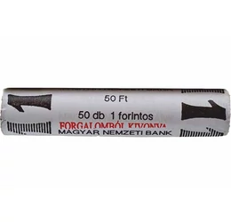 50 x 1 forint, Az utolsó 1 Ft forgalmi kibocsátás kivonás előtt, réz-nikkel, Magyar Köztársaság, 2007