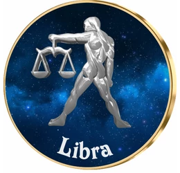 Mérleg csillagjegy érem, exkluzív díszcsomagolásban