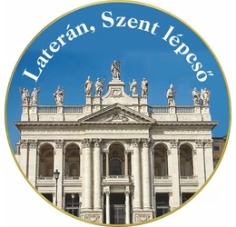 // színezett érem, Laterán - Szent lépcső emlékérem, , ,  // A Lateráni bazilika a 16. századtól híres zarándokhely, mivel itt található a Szent lépcső ami Pontius Pilatus római helytartó palotájába vezető lépcső volt. Ezen a 28 lépcsőfokon vezették fel J