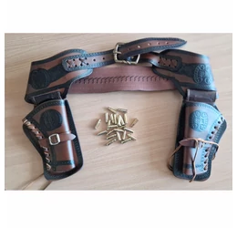 Cowboy fegyvertartó öv, barna