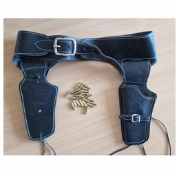 Cowboy fegyvertartó öv, fekete