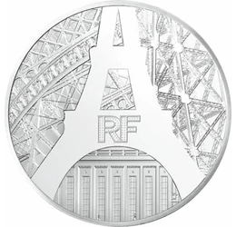 Eiffel-torony és a Szajnapart, ezüst érme, Franciaország, 2014