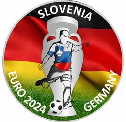 Labdarúgó EB - Szlovénia, 10 euró, ezüst