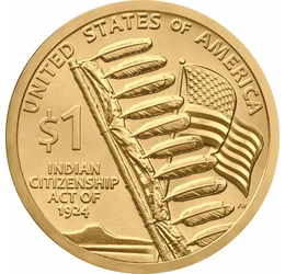 USA natív dollár, Állampolgárság az indiánoknak, 1 dollár, USA, 2024