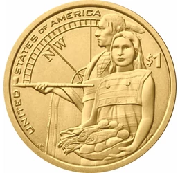 USA natív dollár, Átkelés a kontinensen, 1 dollár, USA, 2014