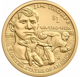 USA natív dollár, Jim Thorpe, 1 dollár, USA, 2018