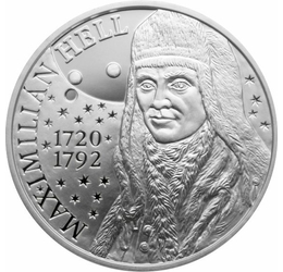 Hell Miksa csillagász ezüst érmén, 10 euró, ezüst, Szlovákia, 2020
