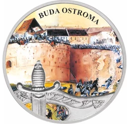 Szabadságharc, Buda ostroma 1849. május 4-21., festett ezüstözött érem