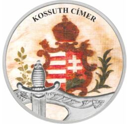 Szabadságharc, Kossuth címer, festett ezüstözött érem