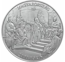 // 2000 forint, Munkácsy Mihály, verdefényes, rézötvözet, Magyarország, 2019 // Munkácsy Mihály, a romantika realista festője és a Krisztus-trilógia alkotója