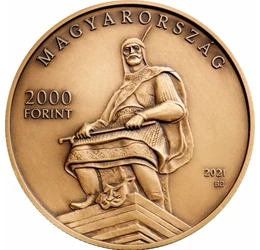 // 2000 forint, Ópusztaszer, Nemzeti Történeti Emlékpark, verdefényes, rézötvözet, Magyarország, 2022 // Ópusztaszer, A Honfoglalás történeti emlékhelye
