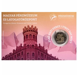 // Pénzmúzeum 100 Ft, első napi veret, díszcsomagolt, Magyarország, 2022 // A Magyar Pénzmúzeum és Látogatóközpont megnyitásának alkalmából új 100 forintos forgalmi érme emlékváltozata jelent meg. Az érme előlapján a Magyar Pénzmúzeumnak helyet adó épület