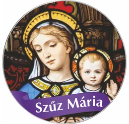 Szűz Mária, színes érem