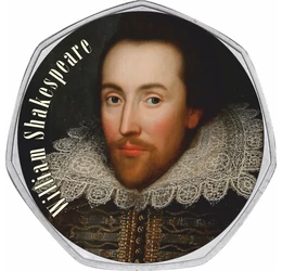 William Shakespeare, 50 penny színezett, Nagy-Britannia, 2011