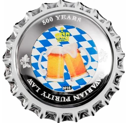 500 éves a sörtörvény, 1 dollár, ezüst, Palau, 2016