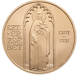 Árpád-házi Szent Erzsébet, 2000 Ft, réz-nikkel, Magyarország, 2021