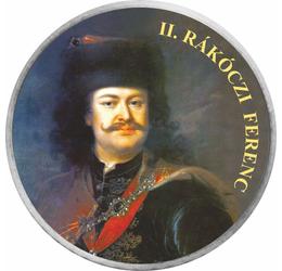 50 euró cent, II. Rákóczi Ferenc, ezüstözött emlékérme, 2009-2021, EU