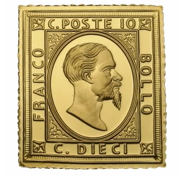 1 Francobollo, 1862, bélyegérem, aranyozott