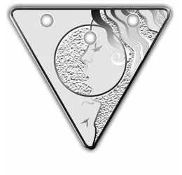 Ékszer-érme nyaklánccal, 500 frank, ezüst, Kamerun, 2018