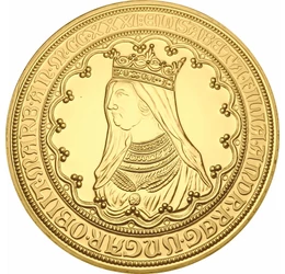 Szent Erzsébet első ábrázolása érmén, 6 dukát, 1619, utánveret