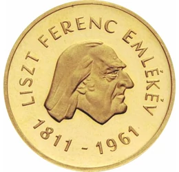 Liszt Ferenc - 100 forint arany emlékpénz