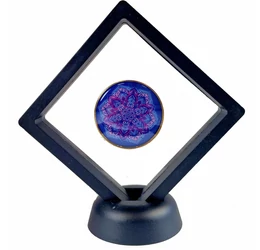 Mandala érem, kék, elegáns díszcsomagolásban