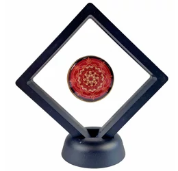 Mandala érem, piros, elegáns díszcsomagolásban