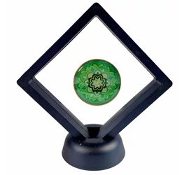 Mandala érem, zöld - a bőség színe, elegáns díszcsomagolásban