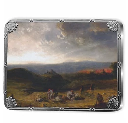 Munkácsy Mihály: Isaszegi csatatér, ezüstözött érem