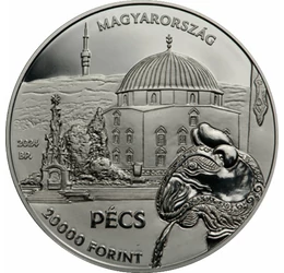 Pécs - Baranya Vármegye, 20000 forint, ezüst, Magyarország, 2024, 2022
