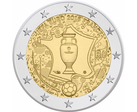 2 euró, UEFA Football EB 2016 Franciaország