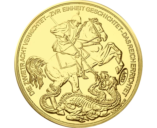 Otto von Bismarck arany emlékérem, Német Birodalom, 1895, utánveret