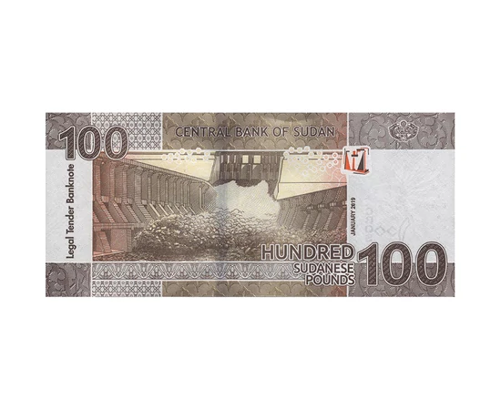 100 font  bankjegy  2019 Szudán
