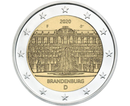 2 euró, Sanssouci kastély, Potsdam Németország