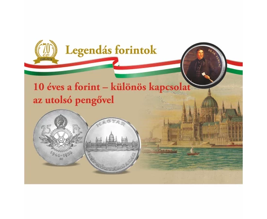 50 cent, ezüstözött, Deák Ferenc Gyűjteményi darab