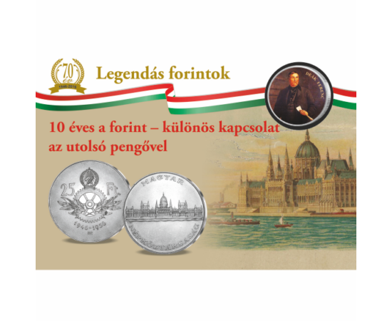 50 cent, ezüstözött, Deák Ferenc Gyűjteményi darab
