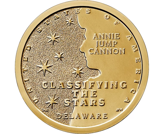 // 1 dollár, USA, 2019 // - Az USA tavaly indított érmesorozata a tudomány úttörői előtt tiszteleg. A 2019-ben kibocsátott dolláros a csillagász Annie Jump Cannon munkásságáról emlékezik meg. Kialakította a csillagok osztályozási rendszerét, melyet ma is