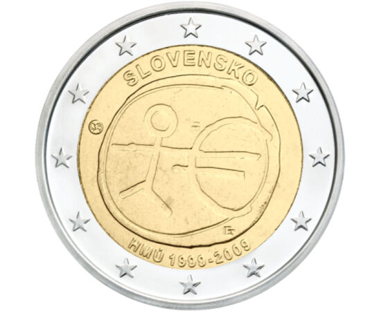 2 euró, díszcsomagolt, EMU, 2009 Szlovákia