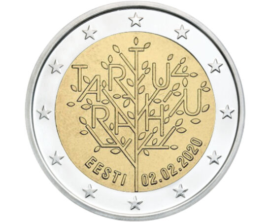 2 euró, Tartu békeszerződés, 2020 Észtország