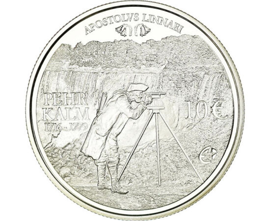 10 euró, Pehr Kalm, ezüst, 2011 Finnország