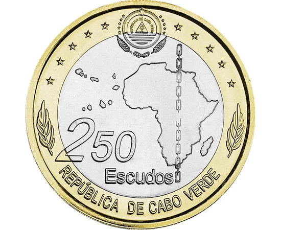 250escudo 50évf.Afrikai Unio 2013 Zöld-foki Köztársaság